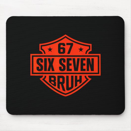 67 Six Seven 6 7 Boys Girls Kids Teens Tee Motorcy Mousepad (Vorne)
