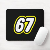 67 Six Seven 6 7 Boys Girls Kids Teens Tee Mousepad (Mit Mouse)