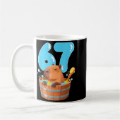 67 Six Seven 6-7 Capybara Funny Teen Kids Capybara Kaffeetasse (Links)