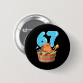 67 Six Seven 6-7 Capybara Lustige Teenager Kinder Button (Vorne & Hinten)
