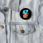 67 Six Seven 6-7 Capybara Lustige Teenager Kinder Button (Beispiel)
