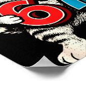 67 Six Seven 6 7 Cat Funny  Poster (Ecke)