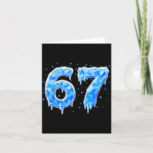 67 Six Seven 6-7 Eis - Brainrot Meme Lustig Teen K Dankeskarte