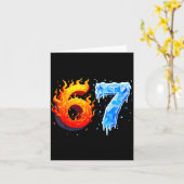 67 Six Seven 6-7 Flaming Ice Funny Teen Kids Brain Karte (Gelbe Blume)