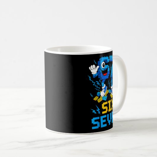 67 Six Seven 6-7 Funny Brainrot Meme Teens Gen Alp Kaffeetasse (VorderseiteRechts)