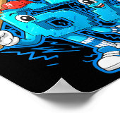 67 Six Seven 6-7 - Funny Italian Brainrot Kids Bas Poster (Ecke)