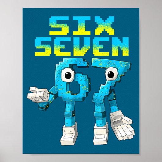 67 Six Seven 6-7 - Funny Italian Brainrot Kids Gam Poster (Vorne)