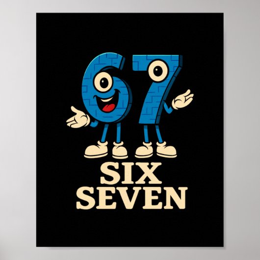 67 Six Seven 6-7 - Funny Italian Brainrot Kids Gam Poster (Vorne)