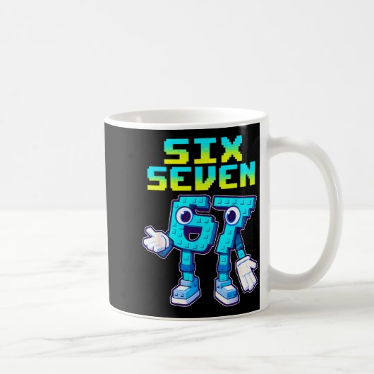 67 Six Seven 6-7 Funny Italian Brainrot Kids Gamin Kaffeetasse (Rechts)