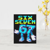 67 Six Seven 6-7 Funny Italian Brainrot Kids Gamin Karte (Gelbe Blume)