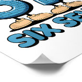 67 Six Seven 6-7 Funny Italian Brainrot Kids Gamin Poster (Ecke)