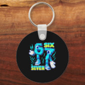 67 Six Seven 6-7 Funny Italian Brainrot Kids Gamin Schlüsselanhänger (Vorderseite)