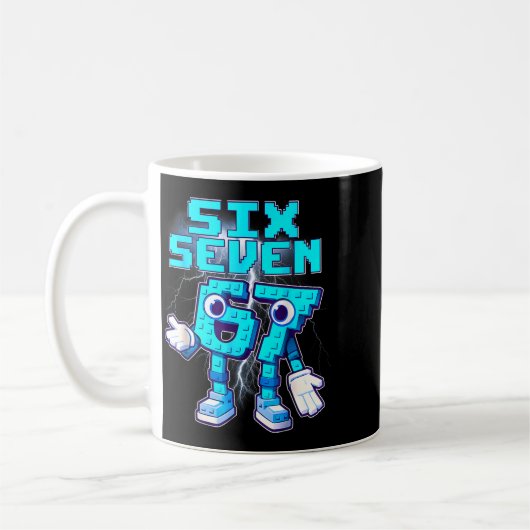 67 Six Seven 6-7 Funny Italian Brainrot Meme Kids Kaffeetasse (Links)