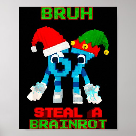 67 Six Seven 6-7 - Funny Steal Brainrot Kids Chris Poster (Vorne)