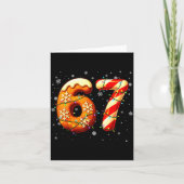 67 Six Seven 6-7 Gingerbread Candy Cane Christmas  Karte (Vorderseite)