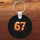 67 Six Seven 6-7 Gingerbread Candy Cane Christmas  Schlüsselanhänger (Vorderseite)