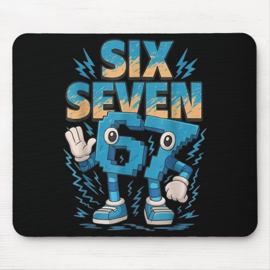 67 Six Seven 6 7 Italian Brainrot Mousepad (Vorne)
