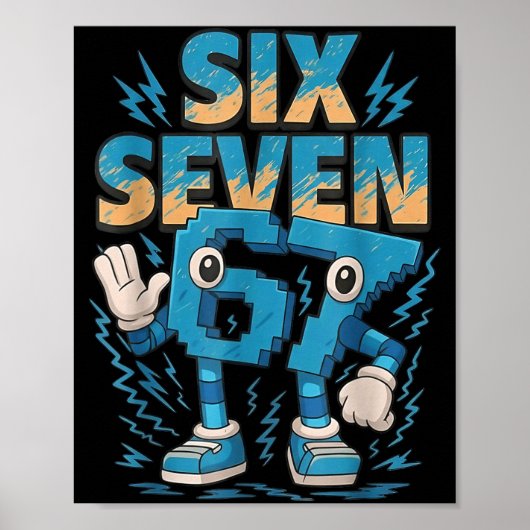 67 Six Seven 6 7 Italian Brainrot  Poster (Vorne)