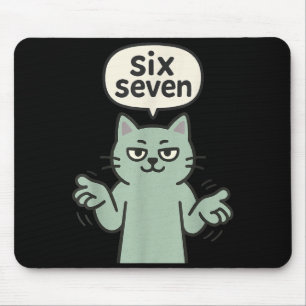 67 Six Seven 6-7 Katze - Lustige Kinder-Gaming-Geh Mousepad