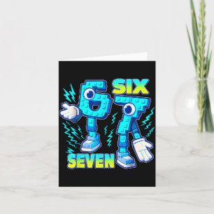 67 Six Seven 6-7 Lustige italienische Brainrot Kin Karte
