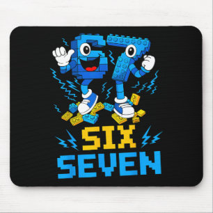 67 Six Seven 6-7 Lustiger Brainrot-Meme-Teenies Ge Mousepad