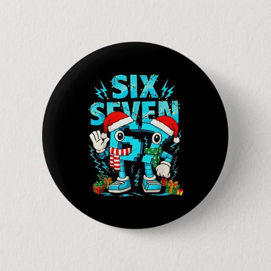 67 Six Seven 6-7 - Lustiger italienischer Brainrot Button (Vorderseite)
