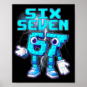 67 Six Seven 6-7 Lustiger italienischer Brainrot-M Poster