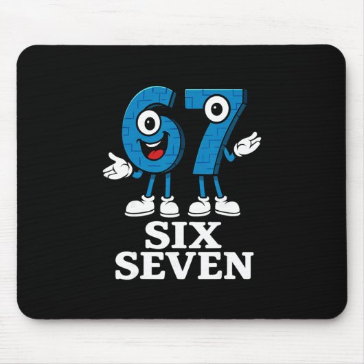 67 Six Seven 6-7 - Lustiges italienisches Brainrot Mousepad (Vorne)