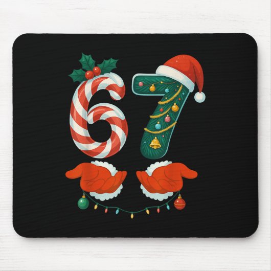 67 Six Seven 6 7 Meme Benutzerdefiniert Paar Weihn Mousepad (Vorne)