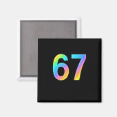 67 Six Seven 6 7 Meme Design Lustig 6 7 1  Magnet (Vorderseite/Rückseite)