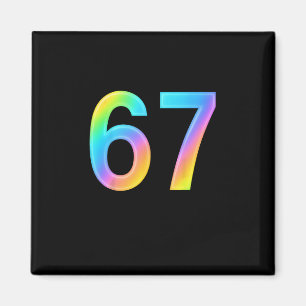 67 Six Seven 6 7 Meme Design Lustig 6 7 1  Magnet