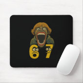 67 Six Seven 6 7 Meme Design Lustig 6 7 2  Mousepad (Mit Mouse)