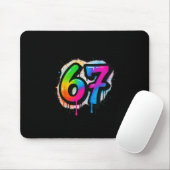 67 Six Seven 6 7 Meme Design Lustig 6 7 3 Mousepad (Mit Mouse)