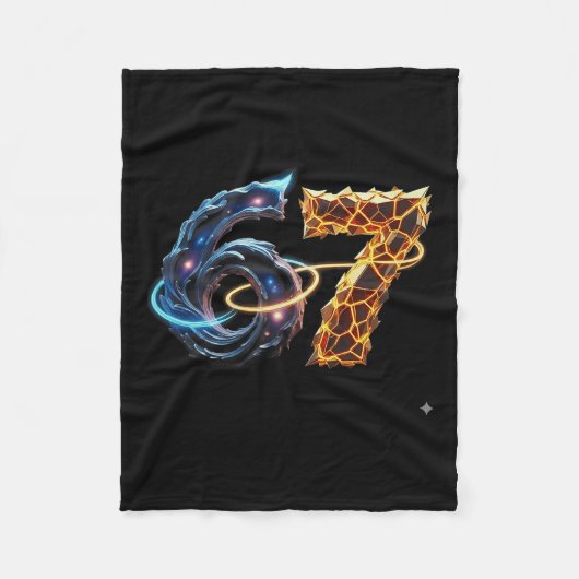 67 Six Seven 6 7 Meme Design Lustig 6 7 4 Fleecedecke (Vorderseite)