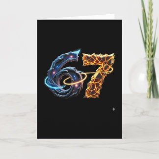 67 Six Seven 6 7 Meme Design Lustig 6 7 4  Karte