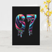 67 Six Seven 6 7 Meme Design Lustig 6 7 Karte (Gelbe Blume)
