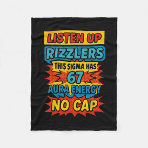 67 Six Seven 6 7 Meme Design Lustig 6 7 Sigma Rizz Fleecedecke