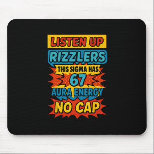 67 Six Seven 6 7 Meme Design Lustig 6 7 Sigma Rizz Mousepad