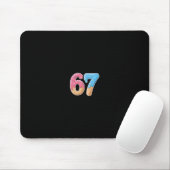 67 Six Seven 6 7 Meme Eis Drip Vorne Und Hinten Mousepad (Mit Mouse)