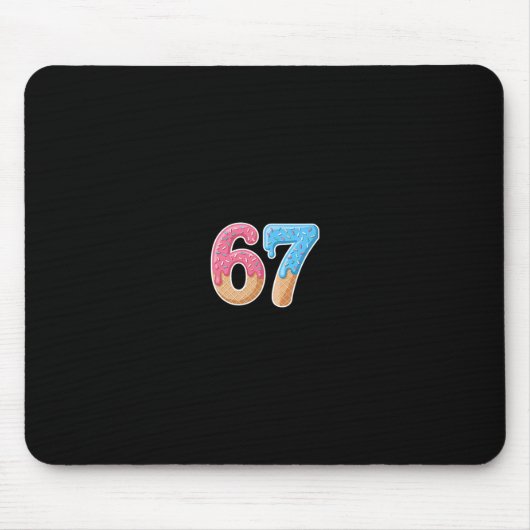 67 Six Seven 6 7 Meme Eis Drip Vorne Und Hinten Mousepad (Vorne)