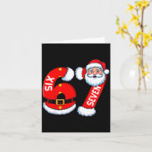 67 Six Seven 6 7 Meme Funny Santa Christmas Shirt Karte (Gelbe Blume)