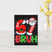67 Six Seven 6 7 Meme Funny Santa Christmas Shirt  Karte (Gelbe Blume)