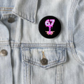67 Six Seven 6 7 Meme Valentinsgrüße Lustig Frauen Button (Beispiel)