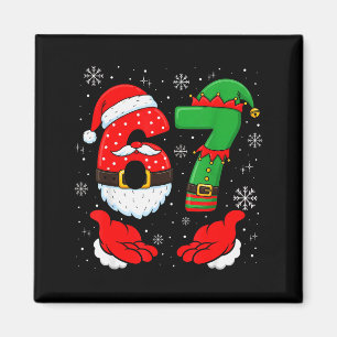67 Six Seven 6 7 Meme Xmas Kostüm Paar Weihnachten Magnet