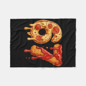 67 Six Seven 6-7 Pizza & Chicken Nugget - Kinder B Fleecedecke (Vorderseite (Horizontal))
