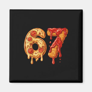 67 Six Seven 6-7 Pizza & Chicken Nugget - Kinder B Magnet