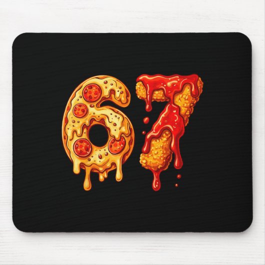 67 Six Seven 6-7 Pizza & Chicken Nugget - Kinder Mousepad (Vorne)