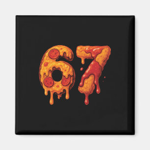 67 Six Seven 6-7 Pizza Und Chicken Nugget - Brainr Magnet