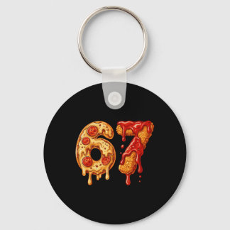 67 Six Seven 6-7 Pizza Und Chicken Nugget - Brainr Schlüsselanhänger