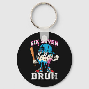 67 Six Seven Baseball Eis Drip Nummer 67 Pla Schlüsselanhänger